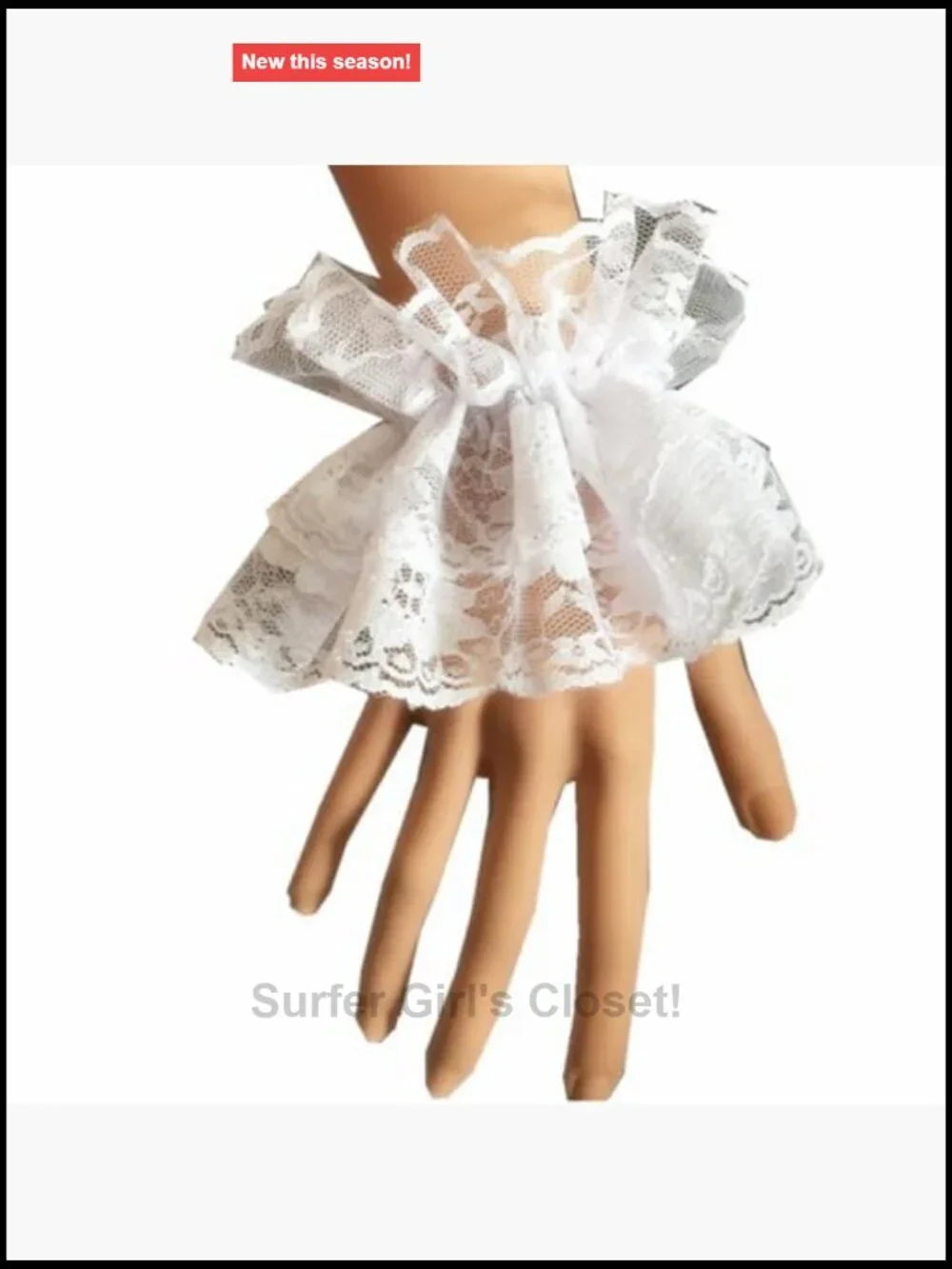 Lace Gloves Wrist Bracelet for Costume Party Tea Party